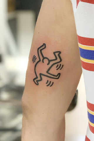 Keith Haring tattoo by Chris McGuire