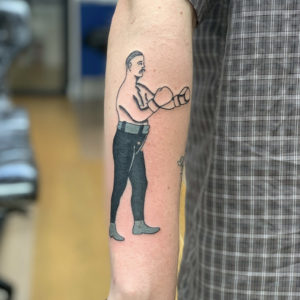 Boxer tattoo by Chris McGuire