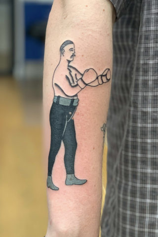 Boxer tattoo by Chris McGuire