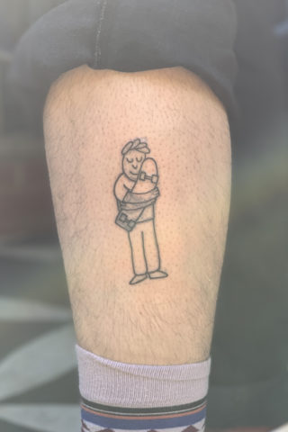 Skateboard tattoo by Chris McGuire