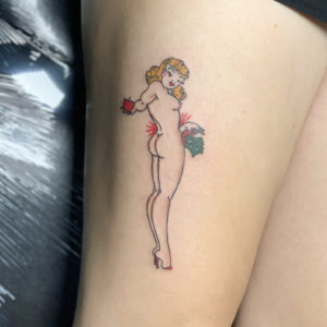 Pin Up tattoo by Chris McGuire
