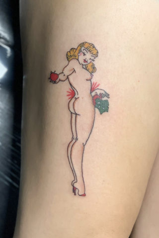 Pin Up tattoo by Chris McGuire