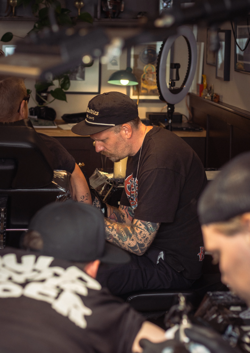 Andrew Hulbert Tattooing at Storyville Tattoo studio